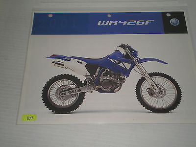 YAMAHA WR426FN WR426 2001 Dealer's Information Sheet #109 – Pro ...