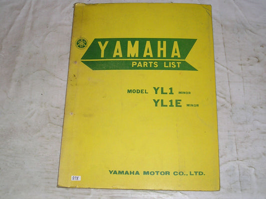 YAMAHA YL1 YL1E Minor 1968 Fatory Parts List #878