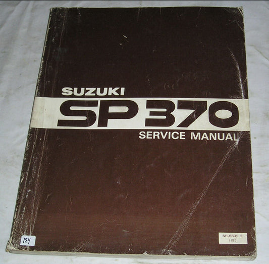 SUZUKI SP370 1979  Service Manual  SR-6501 E  #184