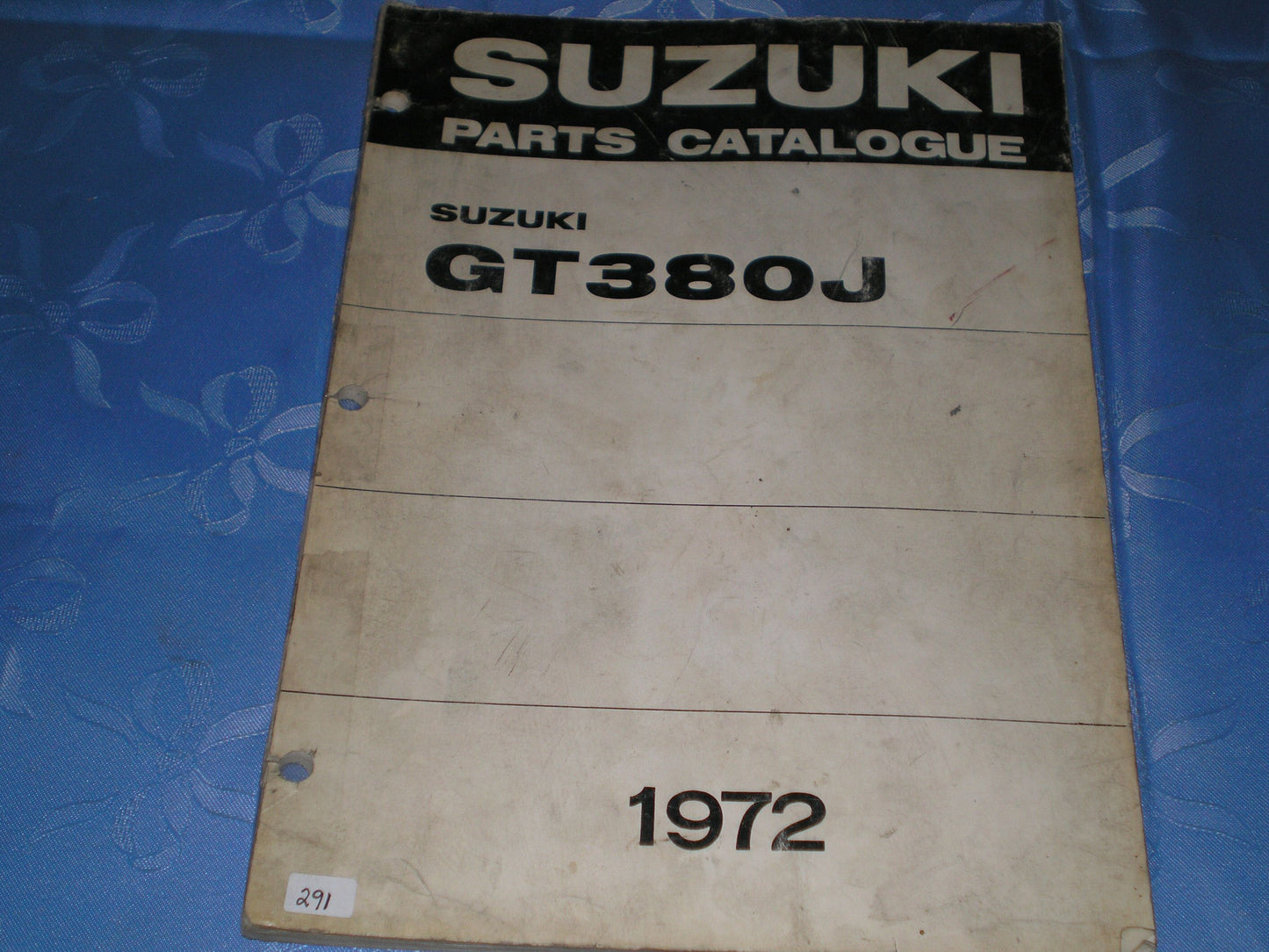 SUZUKI GT380 J 1972  Factory Parts Catalogue  #291