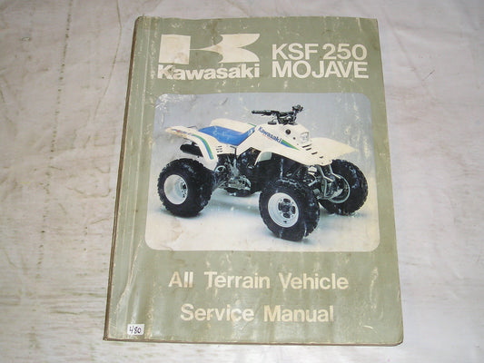 KAWASAKI KSF250  Mojave  A1 A2 A3 A4 A5 All Terrain 1987-1991 Service Manual  99924-1067-03  #480