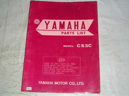 YAMAHA CS3C  CS3 C  1970  Factory Parts List  #834