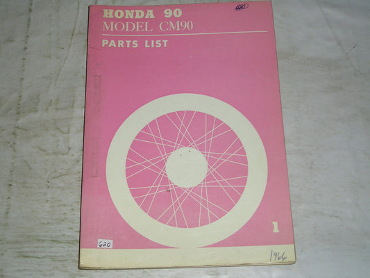 HONDA 90 Model CM90 1966 Factory Parts List #620