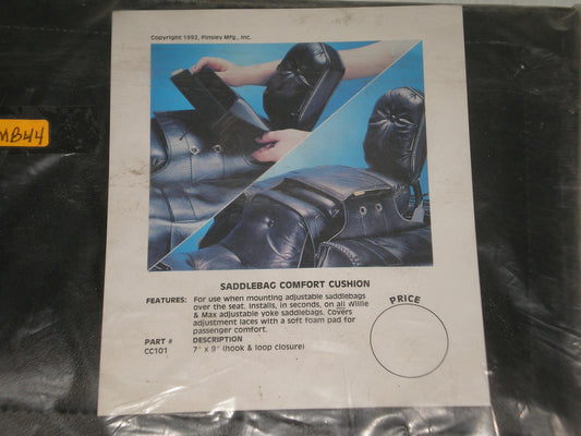 Honda Yamaha Suzuki Kawasaki Harley Universal Saddlebag Passenger Comfort Seat Cushion  CC101