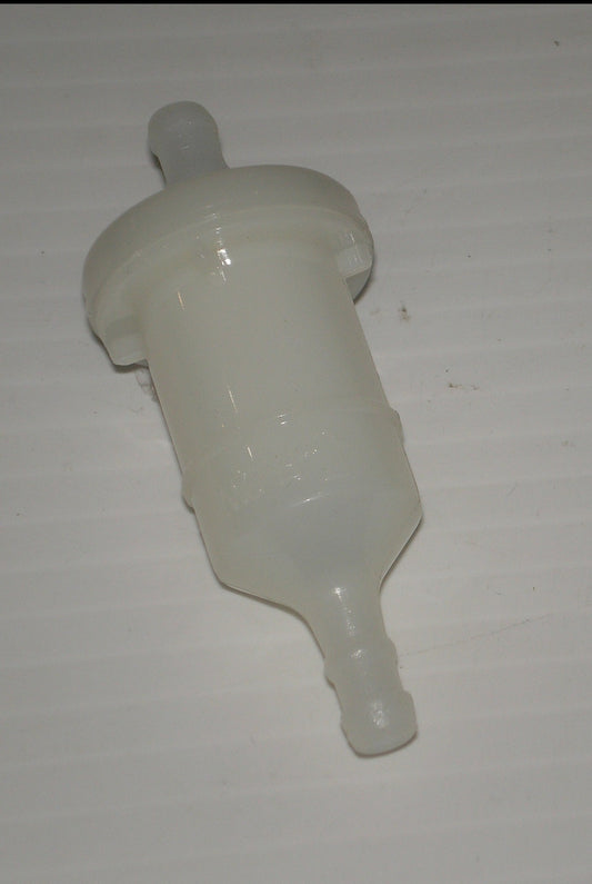 Kawasaki Suzuki Yamaha Honda Triumph Norton BSA Universal inline fuel filter 2" long with 1/4" hose fitting