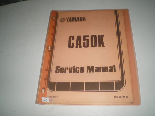 YAMAHA CA50K  CA50 K 1983 Service Manual  20G-28197-10  LIT-11616-03-64  #207