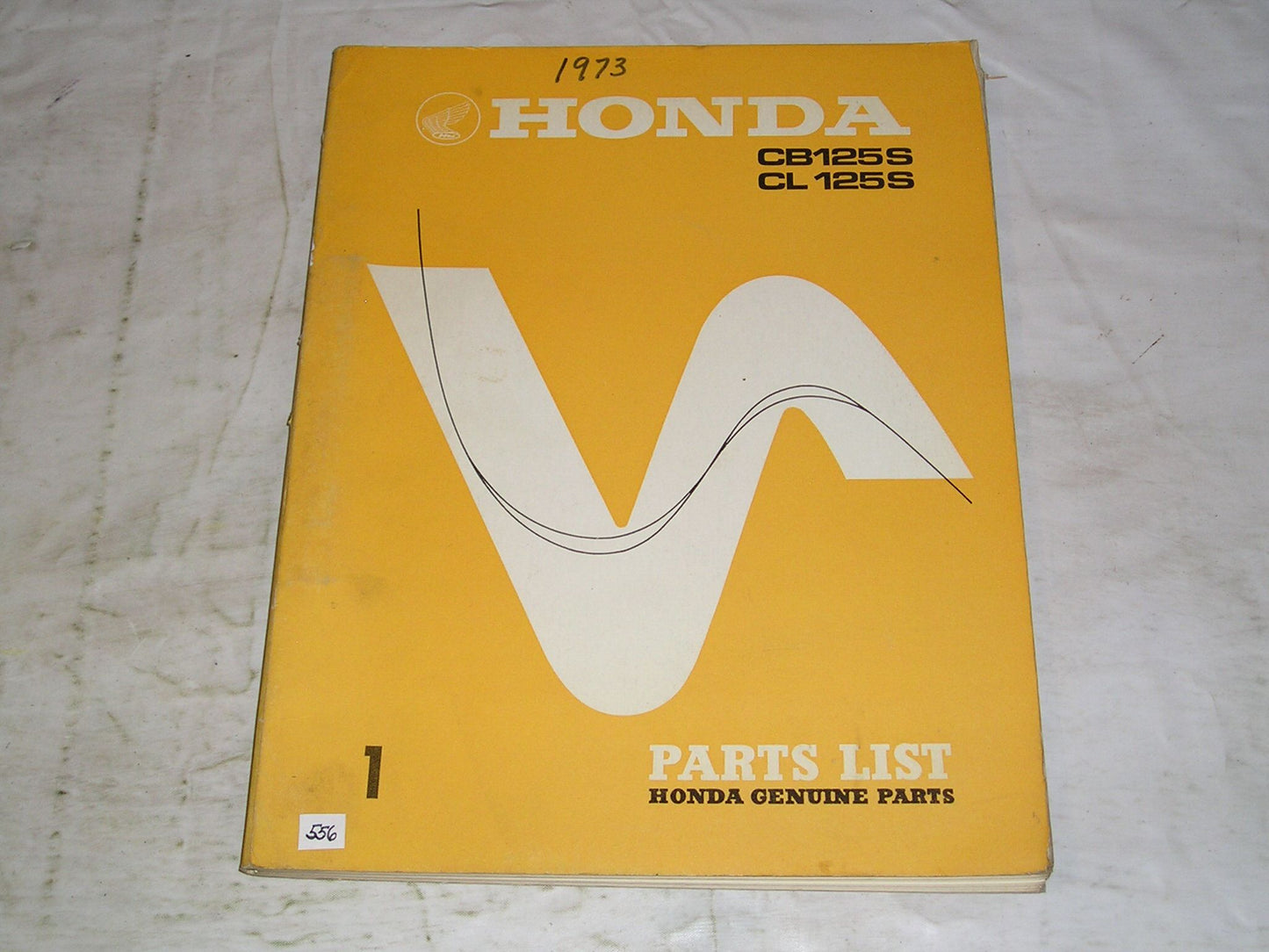 HONDA CB125 CL125 S 1973  Factory Parts List  1335901  #556