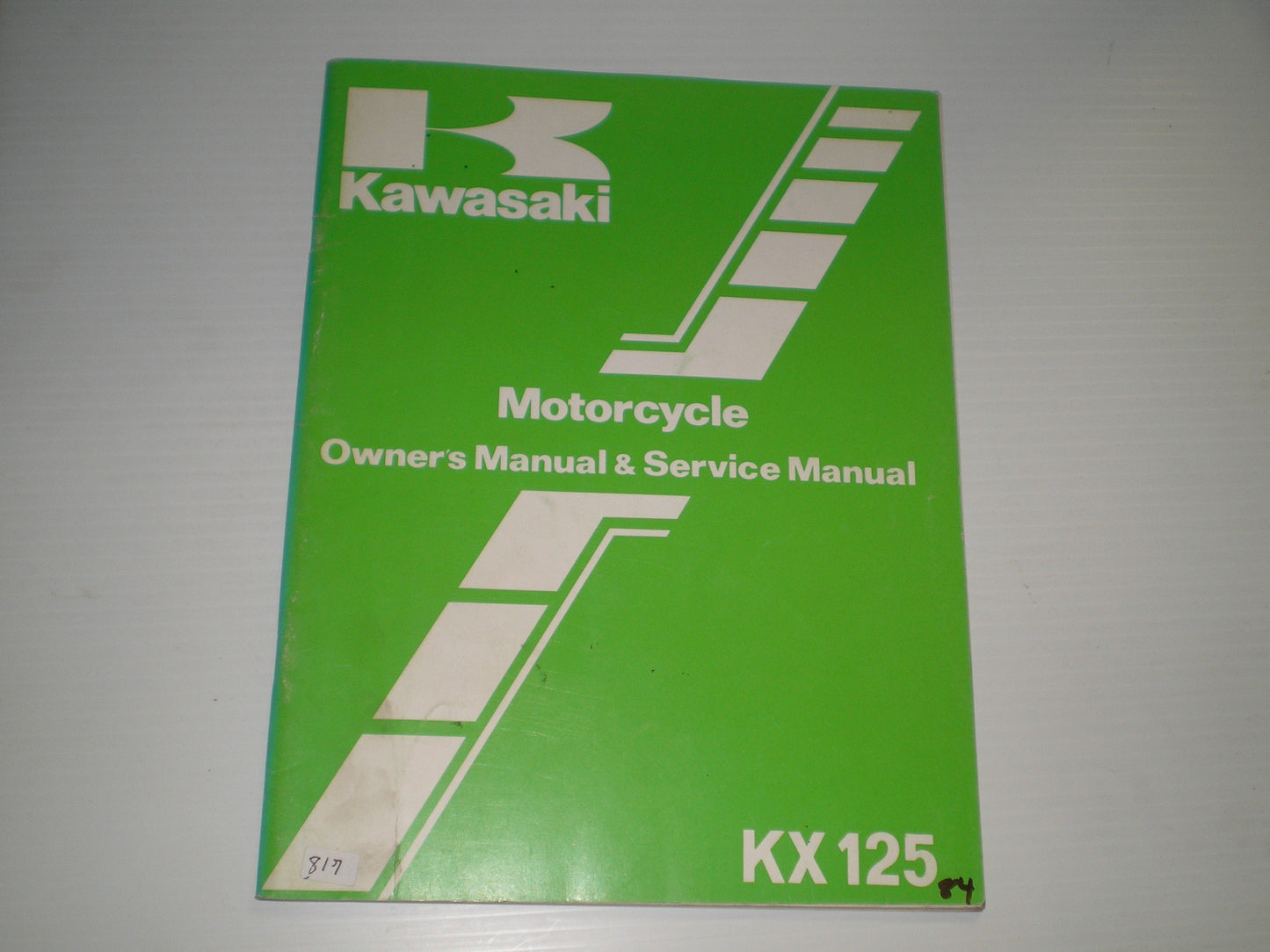 KAWASAKI KX125 D1  KX125-D1 1985  Owner's & Service Manual  99920-1289-02  #817