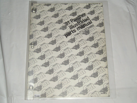 ARCTIC CAT Snowmobile Panther 1981 Parts Manual #S200