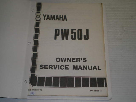 YAMAHA PW50 J  Owner's Service Manual  4X4-28199-12  LIT-11626-03-10  #221