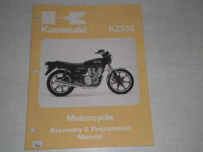 KAWASAKI KZ550 A1 1980 Assembly & Preparation Manual  99931-1047-01  #466