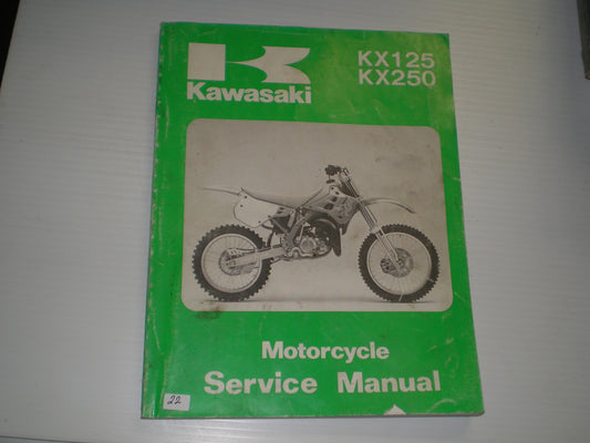 KAWASAKI KX125  KX250 H1 1990  Service Manual  99924-1131-01 #22