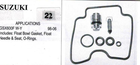 SUZUIKI GSX600F 1996-2006 Carburetor Repair Kit # 22