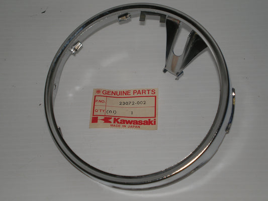 KAWASAKI KE100 KE125 KE175 KE250 KH100 KL250 KM100 KS125 KV100 Headlight Rim 23072-002