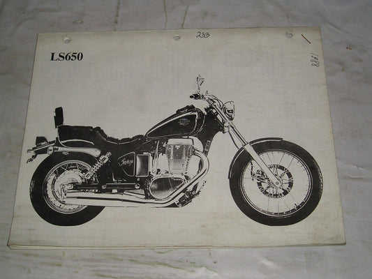 SUZUKI LS650 G 1986 Specifications Manual #233