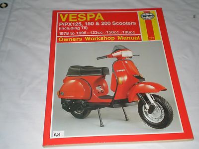 VESPA P125 PX125 P150 PX150 P200 PX200  1978-1995  Haynes Workshop / Service Manual 707  #E134