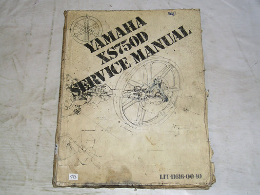 YAMAHA XS750D  XS750 D 1977  Service Manual  LIT-11616-00-10  #743