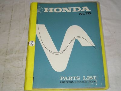 HONDA XL70 1974  Factory Parts List  1313701  #552