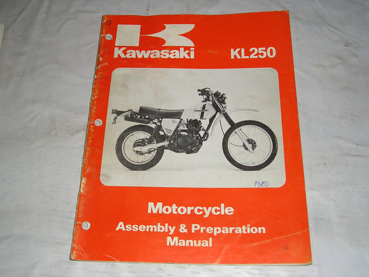 KAWASAKI KL250 A3 1980 Assembly & Preparation Maual 99931-1051-01  #23