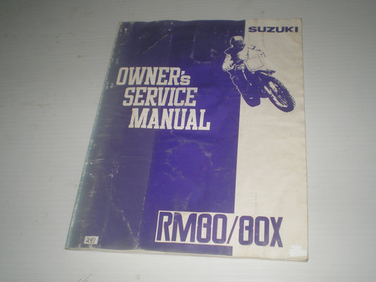 SUZUKI RM80 RM80X 1991  Service Manual  99011-02B25-01A  #241