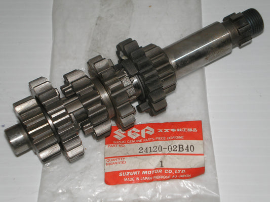 SUZUKI RM80 Transmission Counter Shaft with Gears 24120-02B40