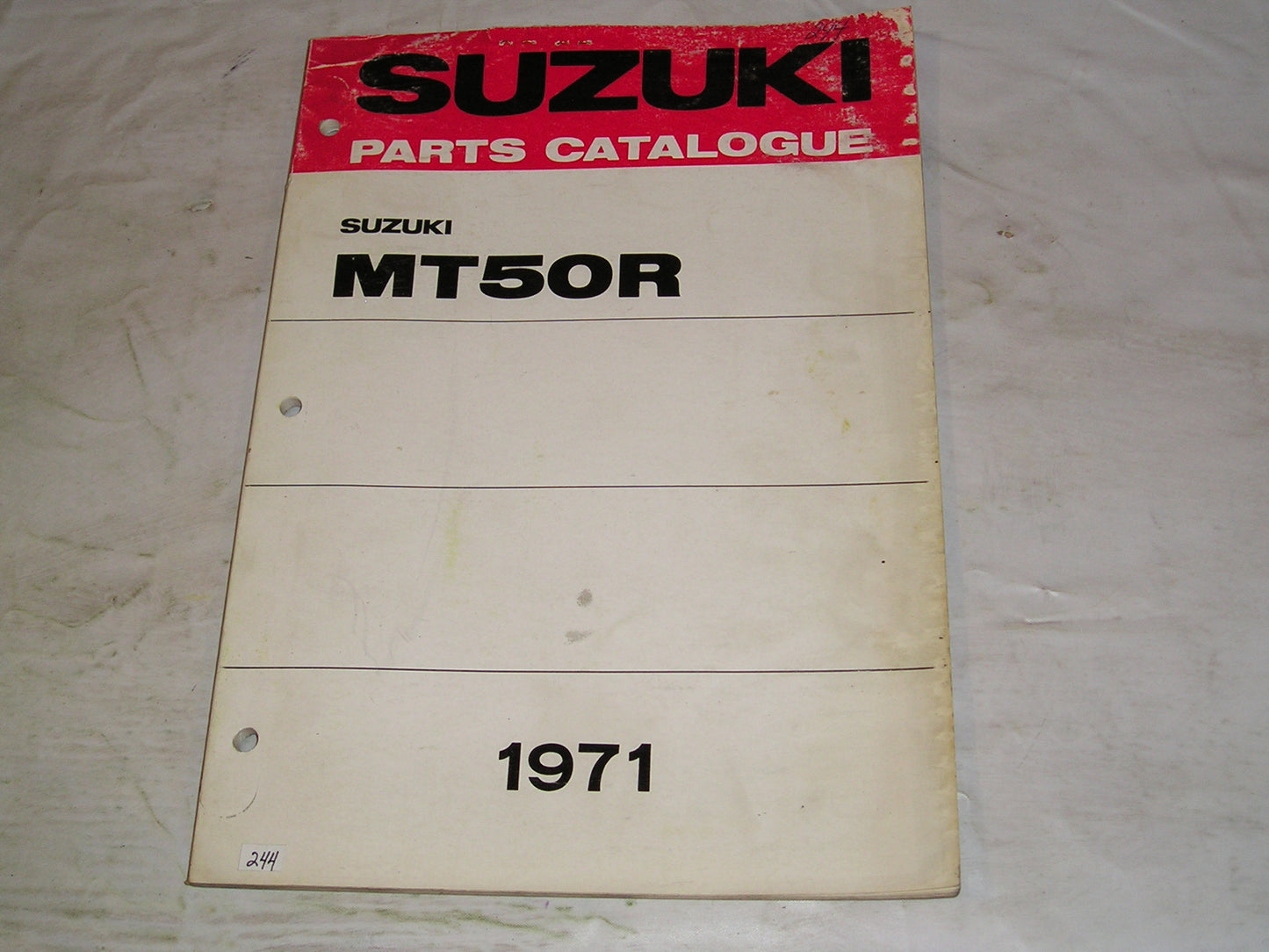 SUZUKI MT50 R 1971  Factory Parts Catalogue   #244
