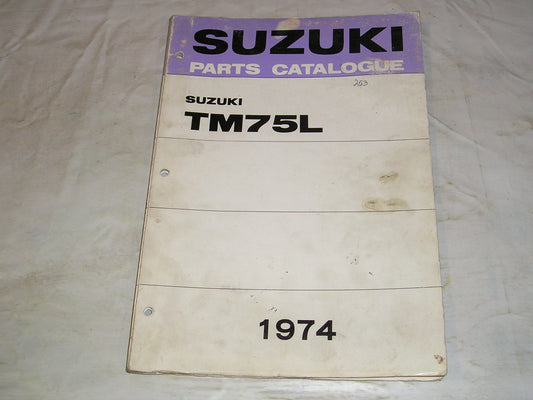 SUZUKI TM75 L 1974  Factory Parts Catalogue   #253