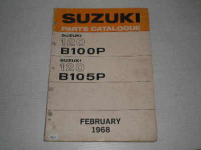 SUZUKI B100  B100P  B105 B105P  1968  Parts Catalogue  #106.2