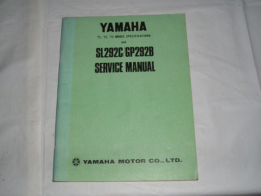 YAMAHA SL292 C & GP292 B 1971-1973  Model Specifications & Service Manual  LIT-12618-39-00  #S128
