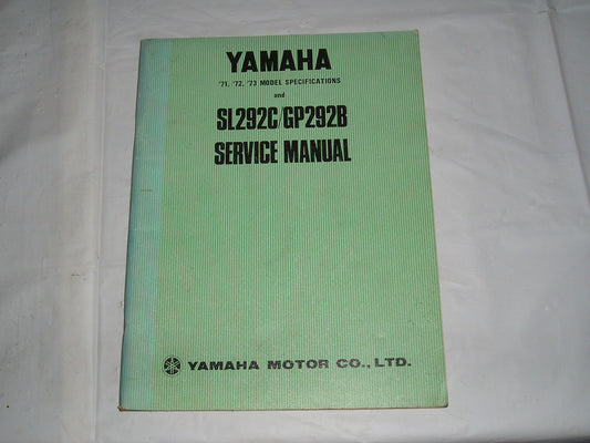 YAMAHA SL292 C & GP292 B 1971-1973 Model Specifications & Service Manual LIT-12618-39-00 #S128
