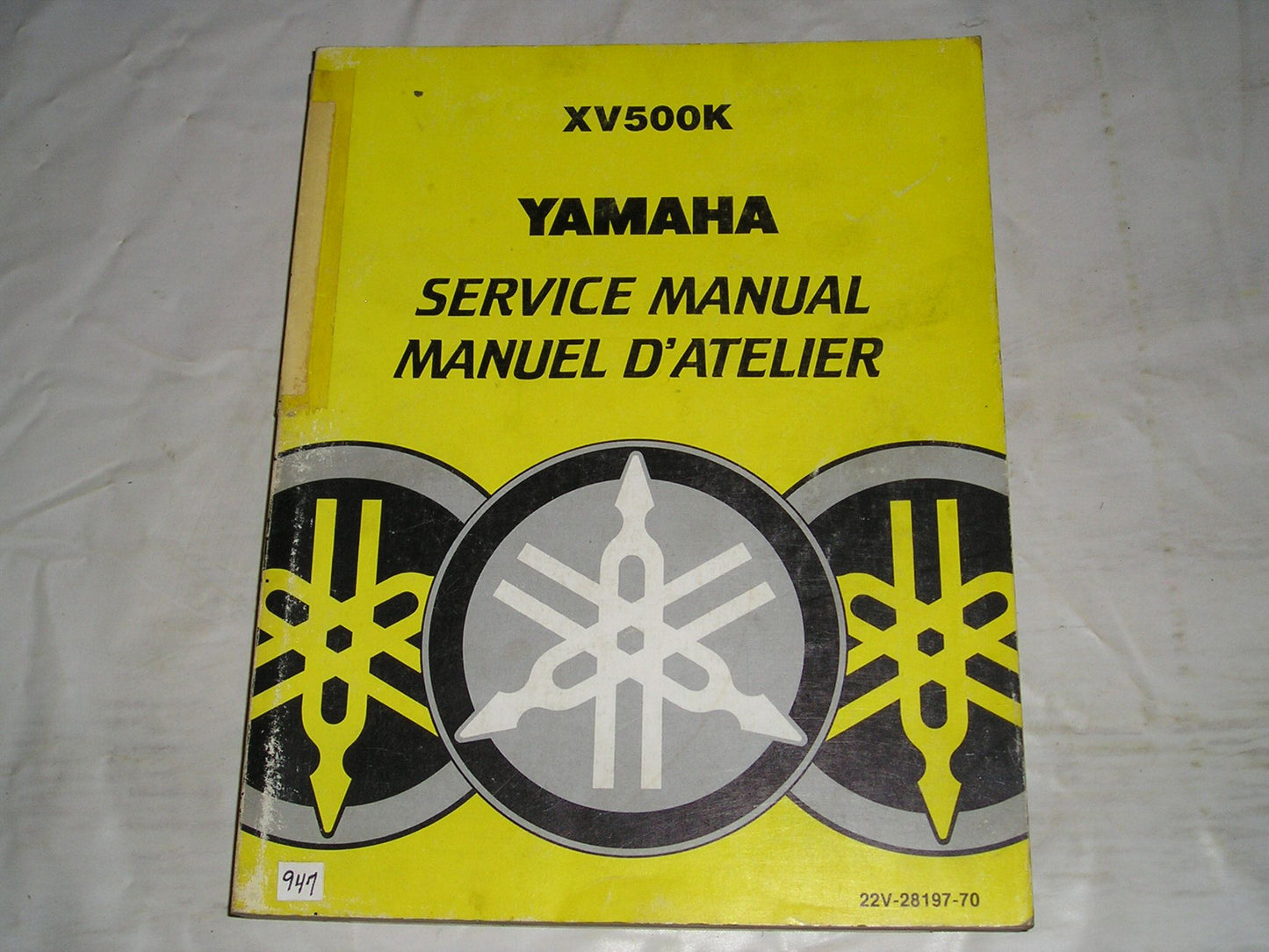 YAMAHA XV500K  XV500 K 1983  Service Manual  22V-28197-70  #947