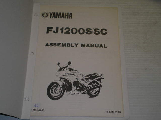 YAMAHA FJ1200 S/SC 1986 Assembly Manual 1UX-28107-10 LIT-11666-05-00 #26