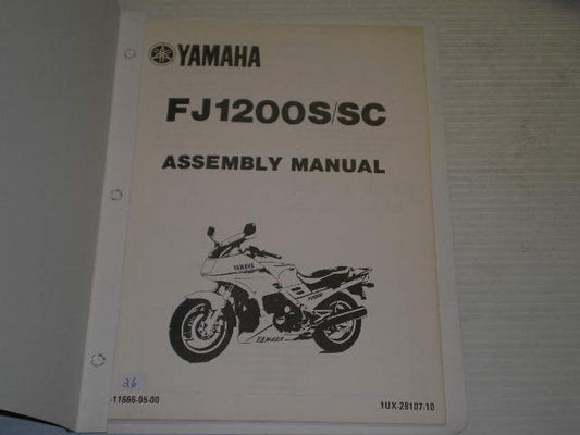 YAMAHA FJ1200 S/SC 1986 Assembly Manual 1UX-28107-10  LIT-11666-05-00  #26