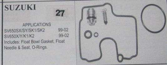 SUZUKI SV650 1999-2002 Carburetor Repair Kit # 27