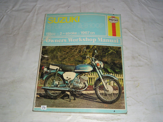 SUZUKI Student & B100P 2 Stroke B100 B120 1967 on Haynes Owners Workshop Manual 298 #292