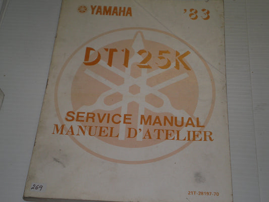 YAMAHA DT125 K 1983  Service Manual  21T-28197-70  #269