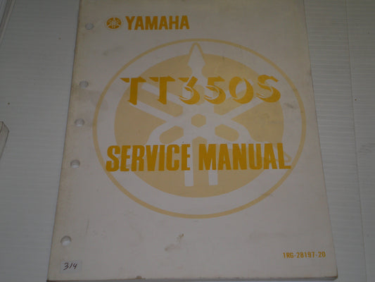 YAMAHA TT350S  TT350 S 1986  Manuel d'Atelier  1RG-28197-W0  #B167