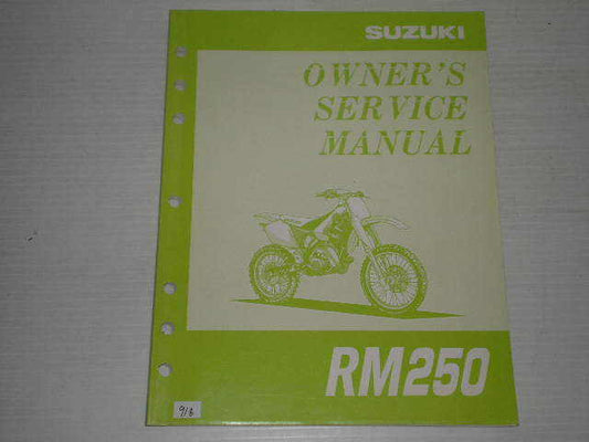 SUZUKI RM250 1997  Owner's Service Manual  99011-37E51-03A  #918