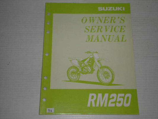 SUZUKI RM250 1997 Owner's Service Manual 99011-37E51-03A #918