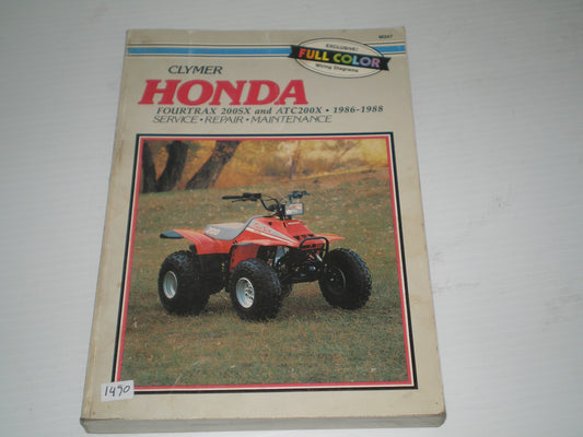 HONDA ATC200X Fourtrax 200SX 1986-1988 Clymer Service Manual M347 #1490