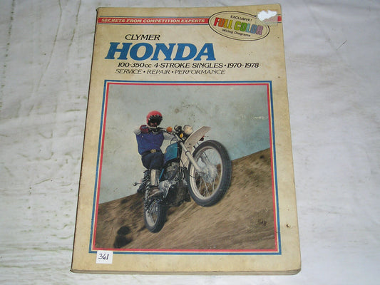 HONDA CB100 CB125 CD125 CL100 SL100 SL125 1970-1978 Clymer Service Manual #361