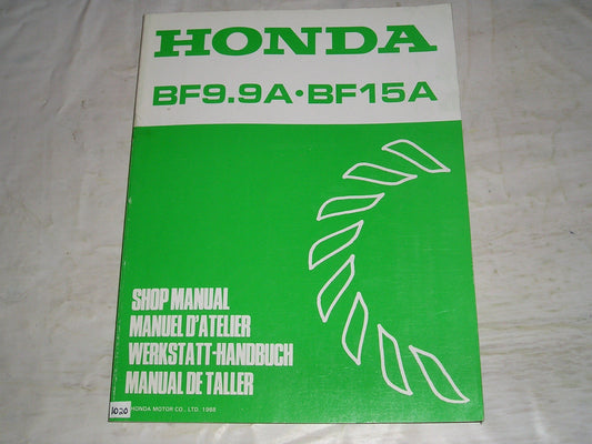 HONDA BF9.9A  BF15A 1988  Outboard Motors  Service Manual  66ZV400  #1020