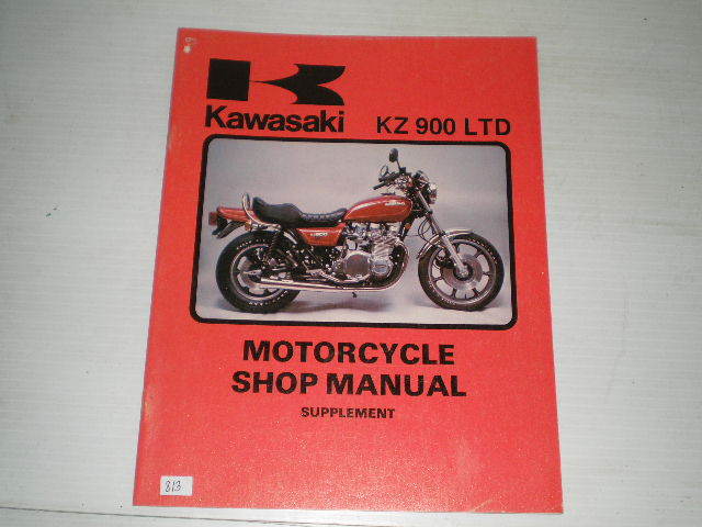 KAWASAKI KZ900 B1 LTD  1976  Shop Manual Supplement  99995-272-01  #813