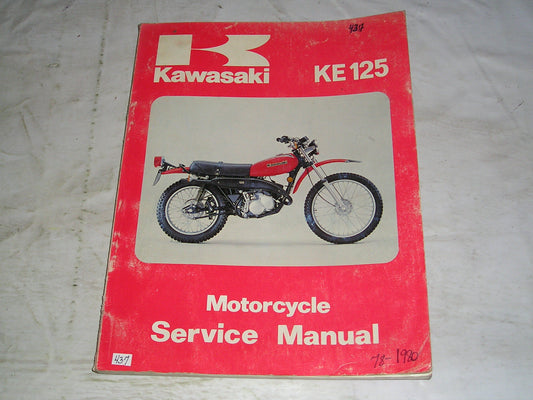 KAWASAKI KE125  A5A A6 A7  1973-1980   Service Manual  99924-1010-02  #437
