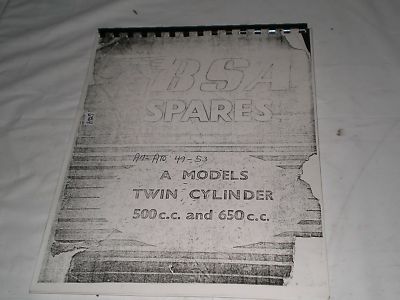 BSA A7 A10 & Star Twin 1949-1953  Parts Catalogue  #E110