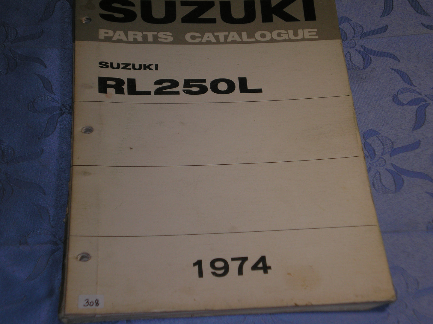 SUZUKI RL250 L 1974  Factory Parts Catalogue  #308