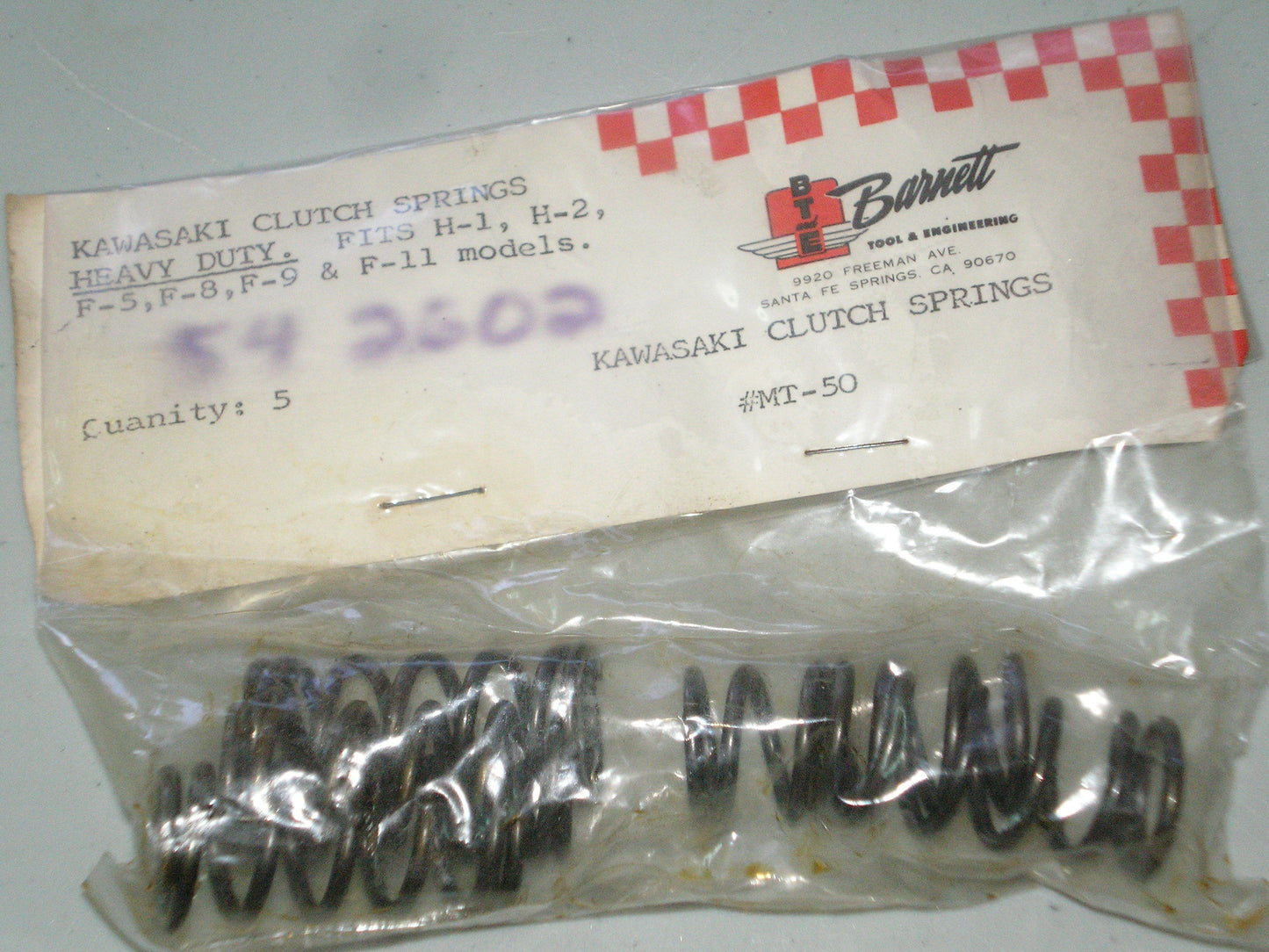 KAWASAKI H1 H2 F5 F8 F9 F11 Barnett Heavy Duty Clutch Springs Set/5 MT-50