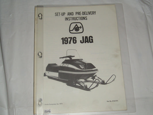 ARCTIC CAT Jag Set-up & Pre-delivery Instructions Manual 0153-073 #S206