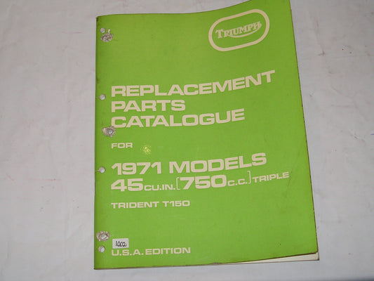 TRIUMPH Trident T150 1971  Parts Catalogue  99-0943  #E2