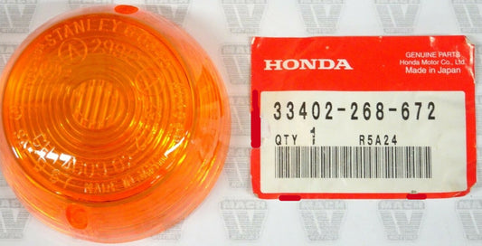 HONDA CA CB CJ CL CM CT CX MT P50 S90 SS ST XL Factory Turn Signal Lens 33402-292-671 / 33402-268-671
